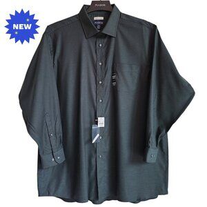 18.5 34/35 Green Dress Shirt Traditional Fit Jos A Bank New 2X Solid Mens Opened